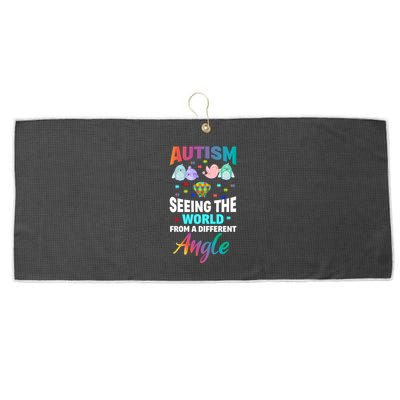 Autism Awareness Seeing The World From A Different Angle Gift Large Microfiber Waffle Golf Towel
