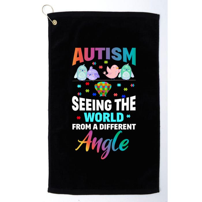 Autism Awareness Seeing The World From A Different Angle Gift Golf Towel