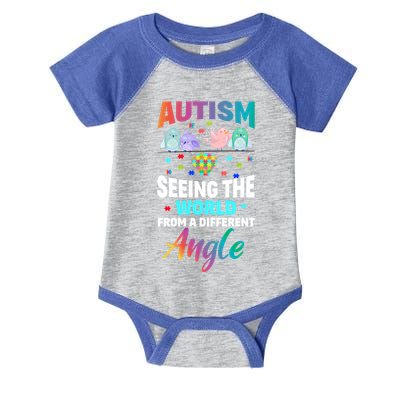 Autism Awareness Seeing The World From A Different Angle Gift Infant Baby Jersey Bodysuit