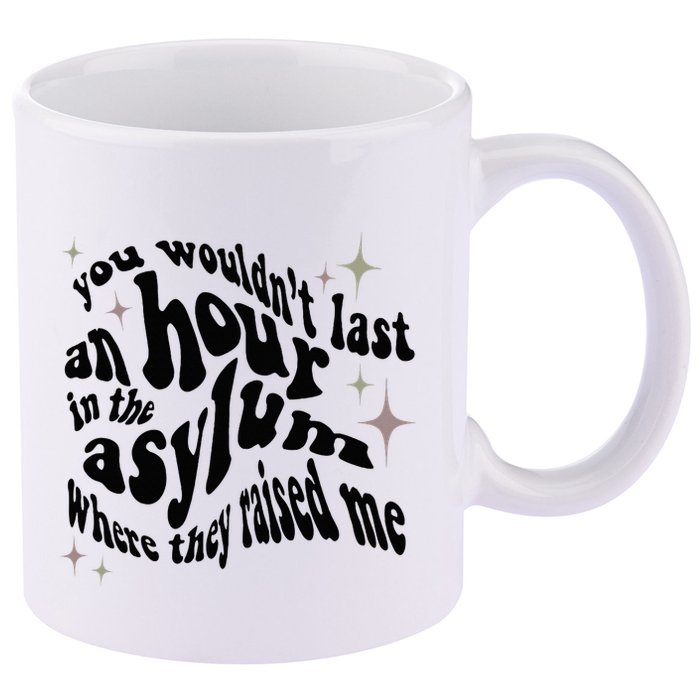 Asylum 11oz C Handle Ceramic Mug