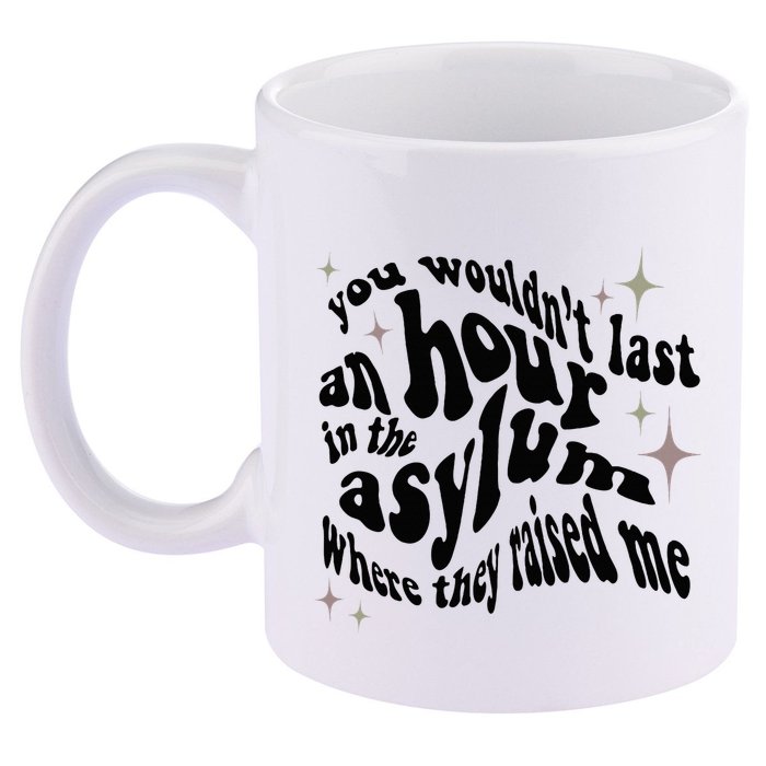 Asylum 11oz C Handle Ceramic Mug
