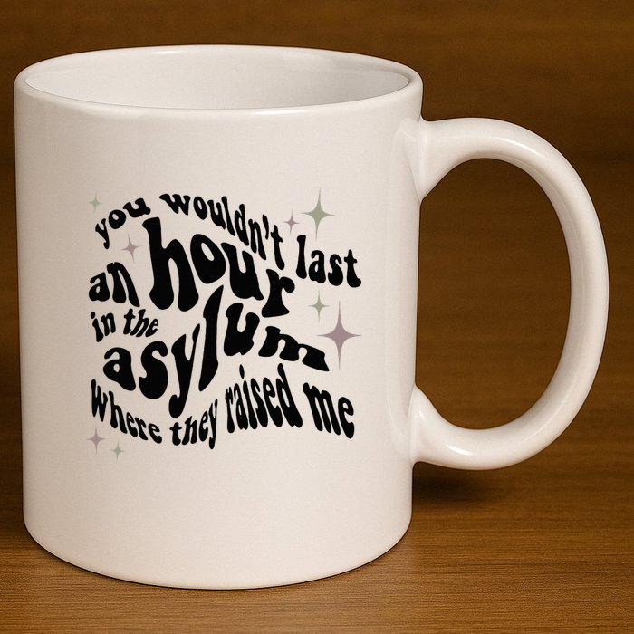 Asylum 11oz C Handle Ceramic Mug