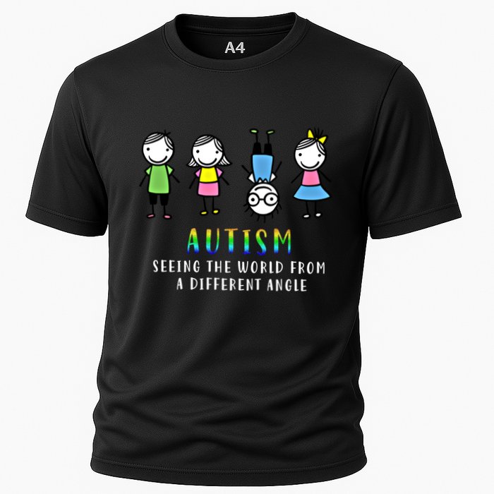 Autism Awareness Seeing The World From A Different Angle Gift Cooling Performance Crew T-Shirt