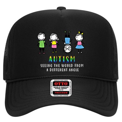 Autism Awareness Seeing The World From A Different Angle Gift Trucker Hat