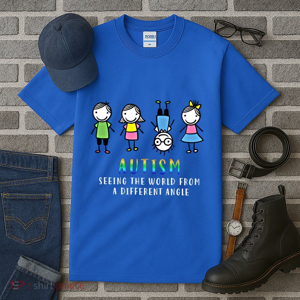 Autism Awareness Seeing The World From A Different Angle Gift Tall T-Shirt
