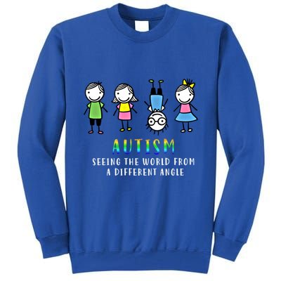 Autism Awareness Seeing The World From A Different Angle Gift Tall Sweatshirt