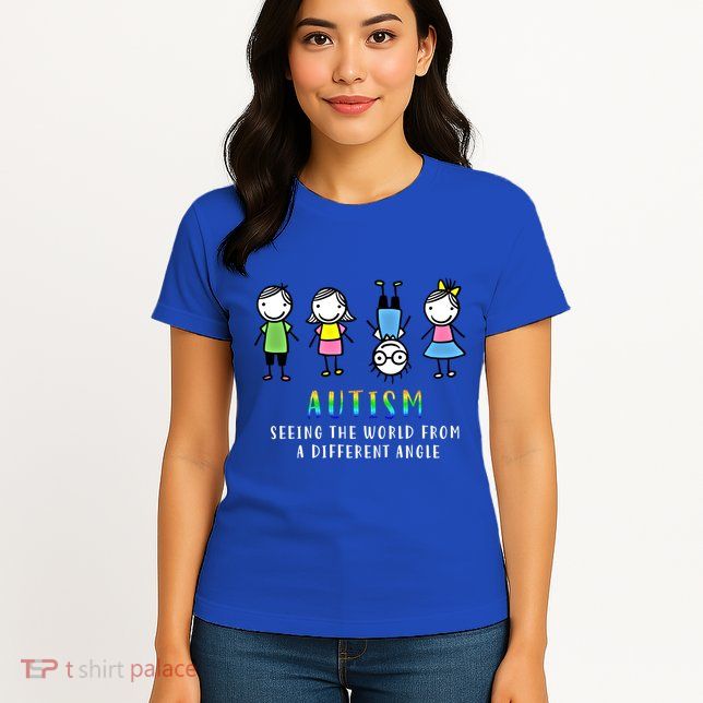 Autism Awareness Seeing The World From A Different Angle Gift Womens T-Shirt