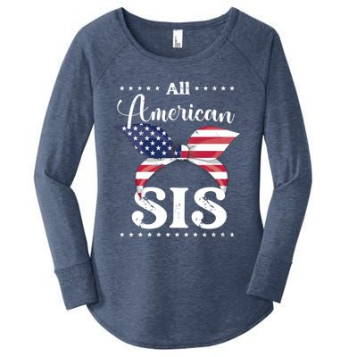 All American Sis July 4 Gift Women's Perfect Tri Tunic Long Sleeve Shirt