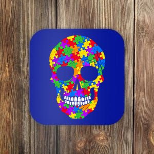 Autism Awareness Skull Autism Autistic Support Awareness Cute Gift Coaster