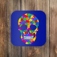 Autism Awareness Skull Autism Autistic Support Awareness Cute Gift Coaster