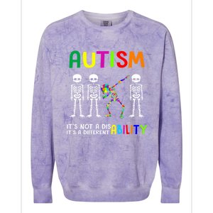 Autism Awareness Skeleton Different Ability Gift Gift Colorblast Crewneck Sweatshirt