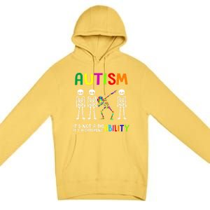 Autism Awareness Skeleton Different Ability Gift Gift Premium Pullover Hoodie