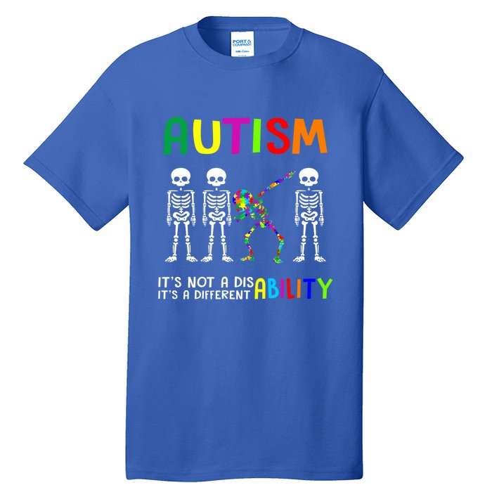 Autism Awareness Skeleton Different Ability Gift Gift Tall T-Shirt