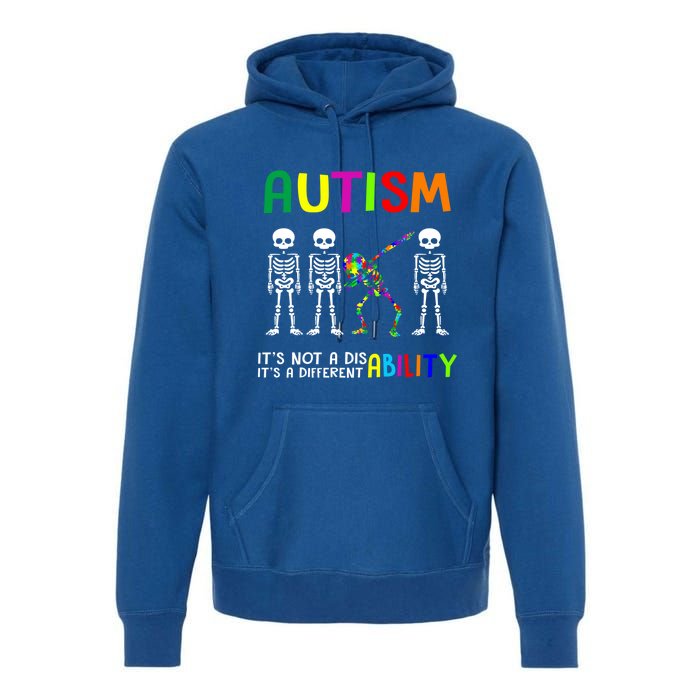 Autism Awareness Skeleton Different Ability Gift Gift Premium Hoodie