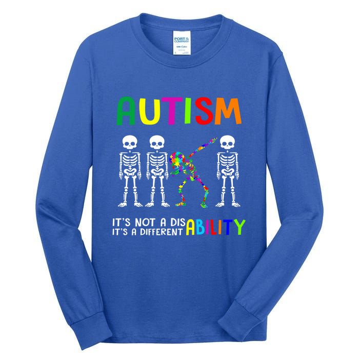 Autism Awareness Skeleton Different Ability Gift Gift Tall Long Sleeve T-Shirt