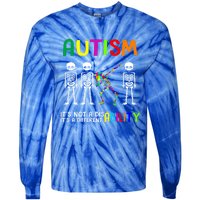 Autism Awareness Skeleton Different Ability Gift Gift Tie-Dye Long Sleeve Shirt