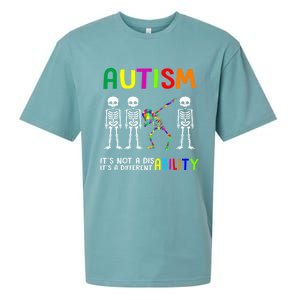 Autism Awareness Skeleton Different Ability Gift Gift Sueded Cloud Jersey T-Shirt