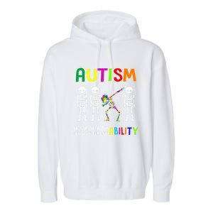 Autism Awareness Skeleton Different Ability Gift Gift Garment-Dyed Fleece Hoodie