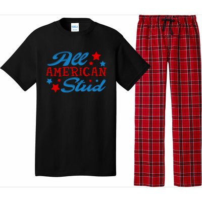 All American Stud 4th Of July American Patriotic Gift Pajama Set