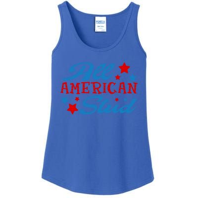 All American Stud 4th Of July American Patriotic Gift Ladies Essential Tank