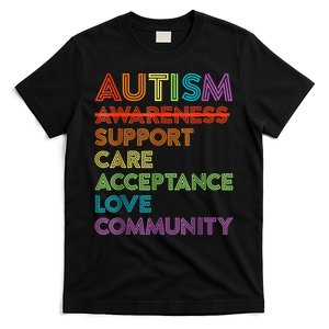 Autism Awareness Support Care Acceptance Ally T-Shirt