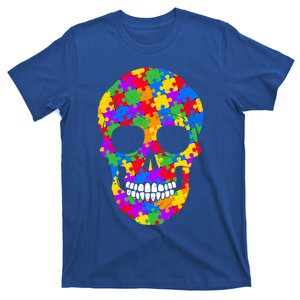 Autism Awareness Skull Autism Autistic Support Awareness Meaningful Gift T-Shirt