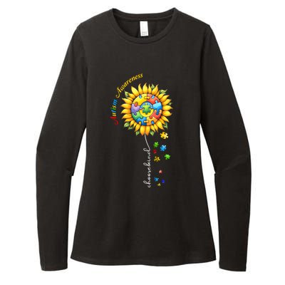 Autism Awareness Sunflower Choose Kind Autism Mom Gift Womens CVC Long Sleeve Shirt