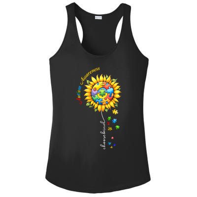 Autism Awareness Sunflower Choose Kind Autism Mom Gift Ladies PosiCharge Competitor Racerback Tank