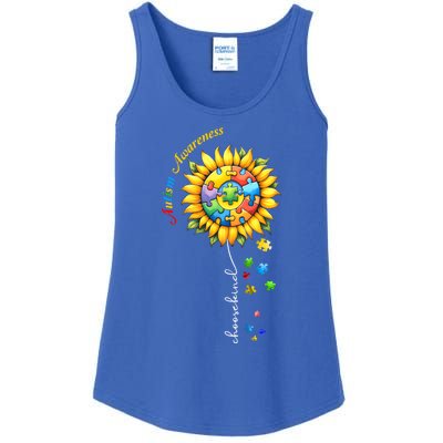 Autism Awareness Sunflower Choose Kind Autism Mom Gift Ladies Essential Tank