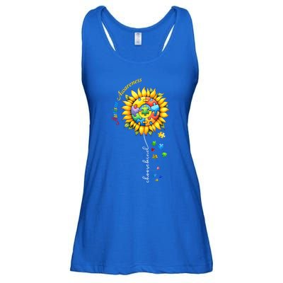 Autism Awareness Sunflower Choose Kind Autism Mom Gift Ladies Essential Flowy Tank