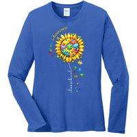 Autism Awareness Sunflower Choose Kind Autism Mom Gift Ladies Long Sleeve Shirt