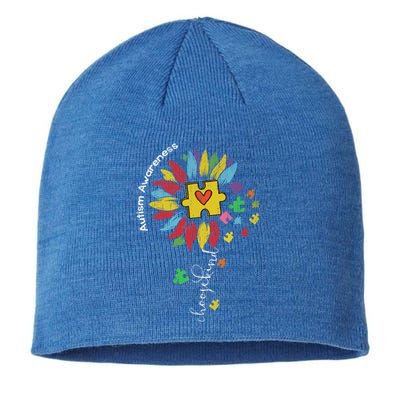 Autism Awareness Sunflower Choose Kind Autistic Mom Cute Gift Sustainable Beanie