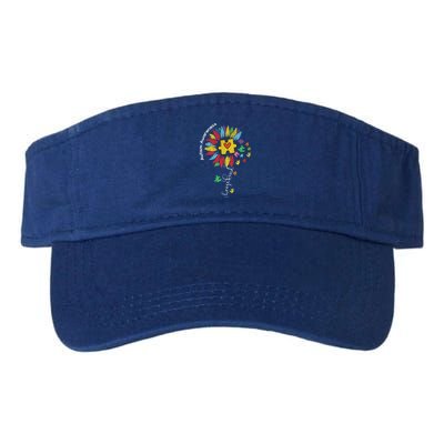 Autism Awareness Sunflower Choose Kind Autistic Mom Cute Gift Valucap Bio-Washed Visor