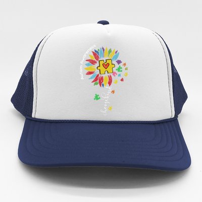 Autism Awareness Sunflower Choose Kind Autistic Mom Cute Gift Trucker Hat