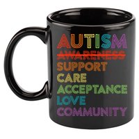 Autism Awareness Support Care Acceptance Ally 11oz C Handle Ceramic Mug