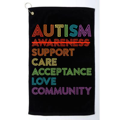 Autism Awareness Support Care Acceptance Ally Golf Towel