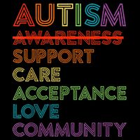 Autism Awareness Support Care Acceptance Ally Cropped Pullover Crew