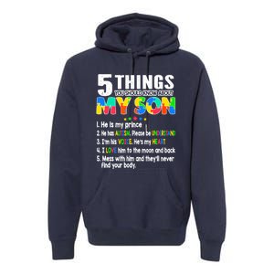 Autism Awareness Support Autism Son for Mom Dad Premium Hoodie