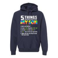 Autism Awareness Support Autism Son for Mom Dad Premium Hoodie