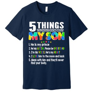 Autism Awareness Support Autism Son for Mom Dad Premium T-Shirt