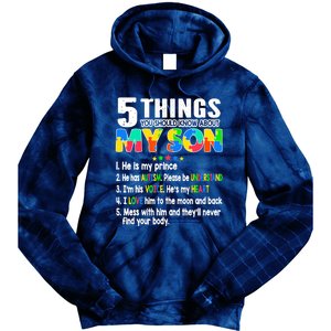 Autism Awareness Support Autism Son for Mom Dad Tie Dye Hoodie