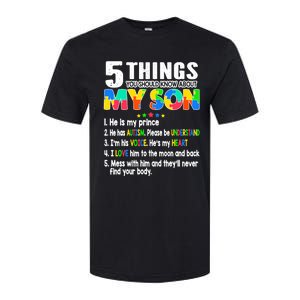 Autism Awareness Support Autism Son for Mom Dad Softstyle CVC T-Shirt