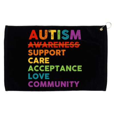 Autism Awareness Support Care Acceptance Love Community Grommeted Golf Towel