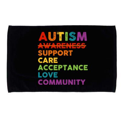 Autism Awareness Support Care Acceptance Love Community Microfiber Hand Towel