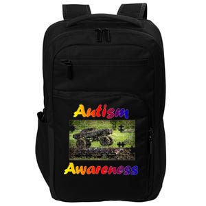 Autism Awareness Speaks Gift Monster Truck Jam Puzzle Piece Gift Impact Tech Backpack