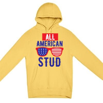 All American Stud Sunglasses 4th Of July Patriotic Gift Premium Pullover Hoodie