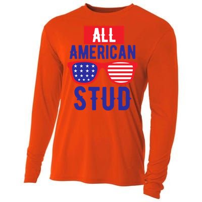 All American Stud Sunglasses 4th Of July Patriotic Gift Cooling Performance Long Sleeve Crew