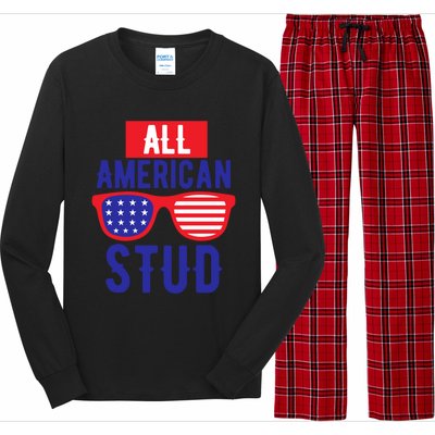 All American Stud Sunglasses 4th Of July Patriotic Gift Long Sleeve Pajama Set