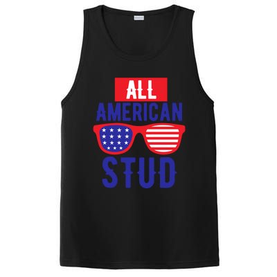 All American Stud Sunglasses 4th Of July Patriotic Gift PosiCharge Competitor Tank