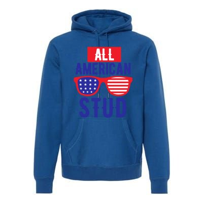 All American Stud Sunglasses 4th Of July Patriotic Gift Premium Hoodie